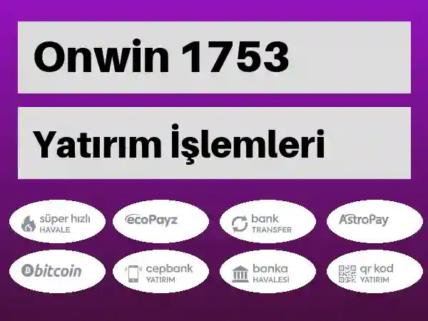 Onwin Mobil Para yatırma ve çekme 1753